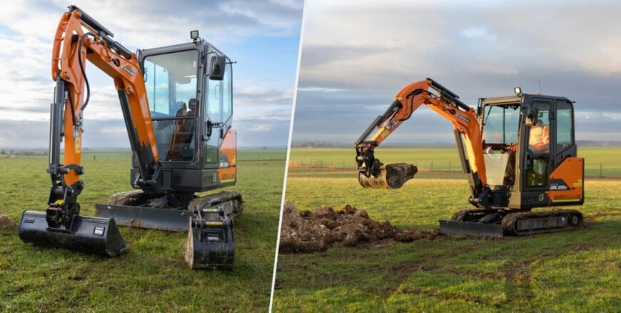 Compact electric mini excavator for urban construction