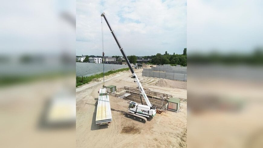 Electric crane enables emission-free construction site