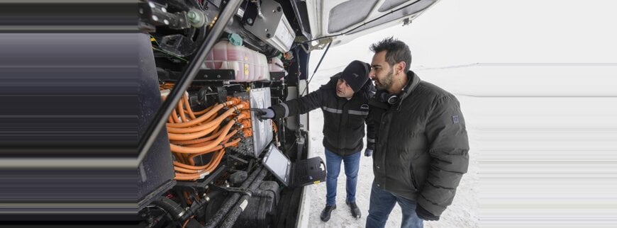 Elektrischer Reisebus unter extremen Winterbedingungen getestet