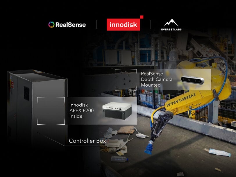 Innodisk, RealSense, and EverestLabs Partner to Enable Real-Time AI Sorting for Industrial Recycling