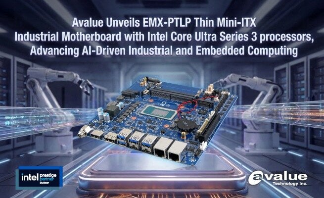 Avalue Technology Inc. Launches EMX-PTLP AI Motherboard