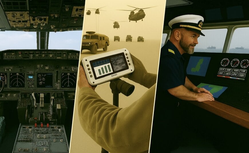 Rugged display modules for defence and security systems