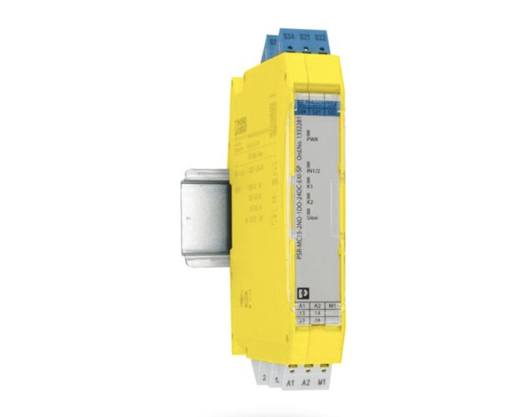 Safety relay for hazardous process environments