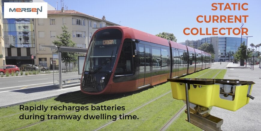 Collecteur de charge statique permettant l’électrification des tramways à courant élevé