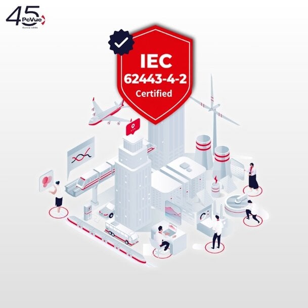 ARC Informatique is proud to announce that the PcVue platform has successfully achieved IEC 62443-4-2 SL2 certification, a key milestone in our cybersecurity strategy