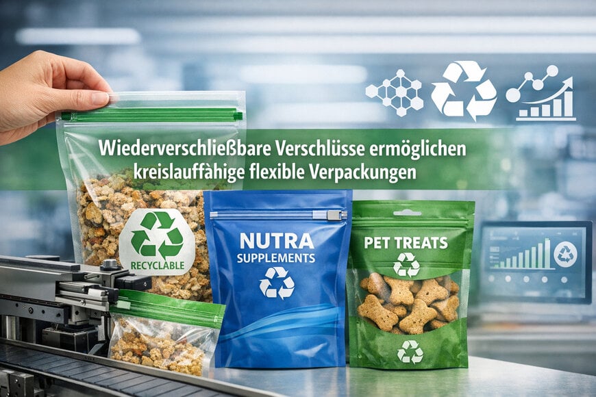 Reclosable closures enable circular flexible packaging