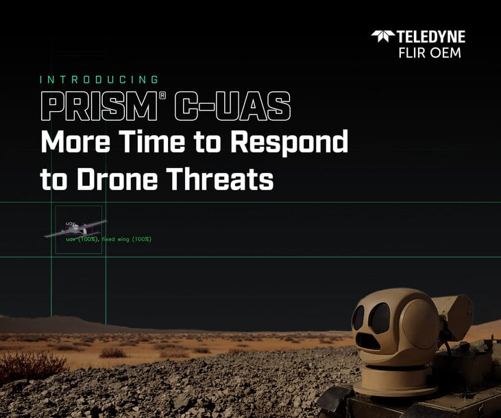 Teledyne FLIR OEM lan&ccedil;a software Prism Counter-UAS para ampliar o alcance de dete&ccedil;&atilde;o de drones e acelerar a resposta
