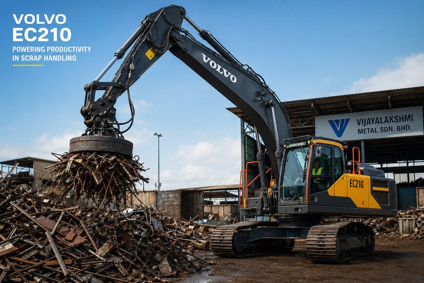 Excavator improves scrap handling productivity
