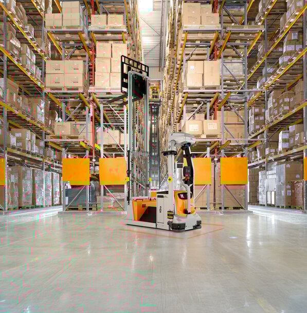 Gerbeur automatis&eacute; pour intralogistique flexible