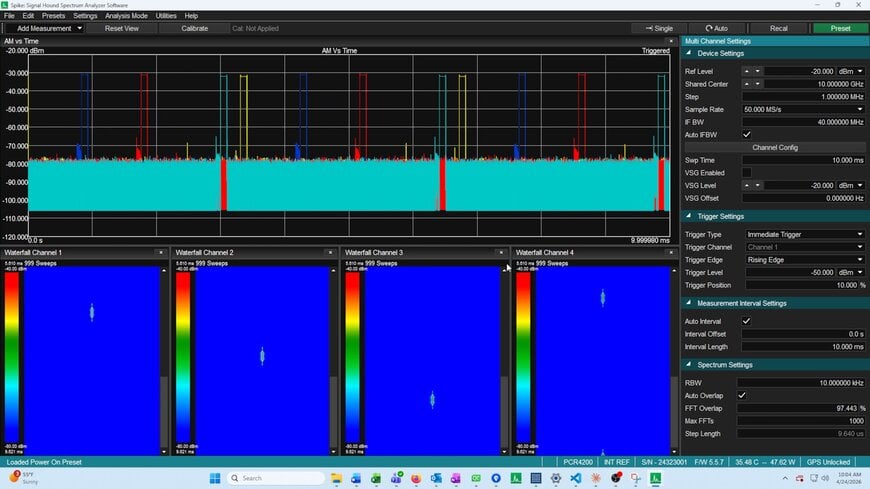 Signal Hound Introduces Multi-Channel I/Q Analysis in Spike Now Available at No Additional Cost