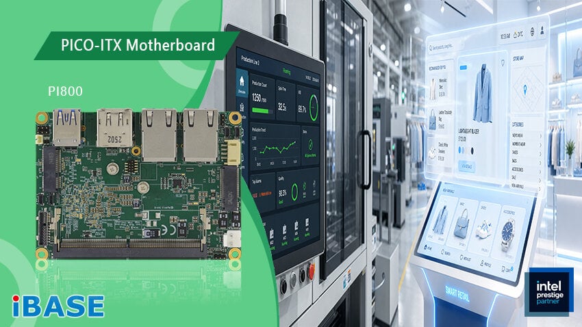 IBASE Launches PI800 PICO-ITX Motherboard for Industrial Edge Computing