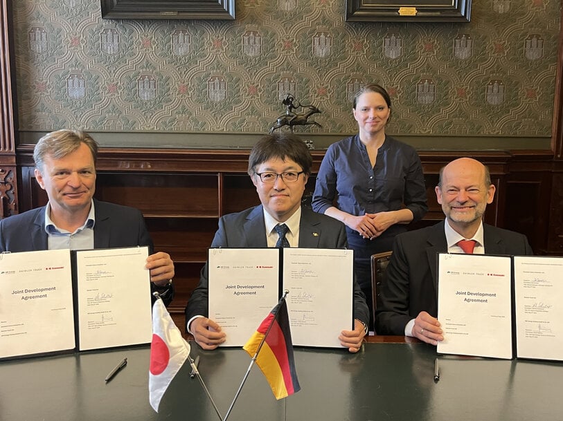 Daimler Truck, MB Energy und Kawasaki entwickeln Wasserstoff-Lieferkette