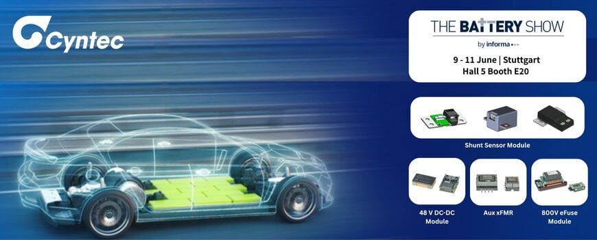 Cyntec Release Its Product Portfolio for Battery Junction Box Application at The Battery Show Europe 2026