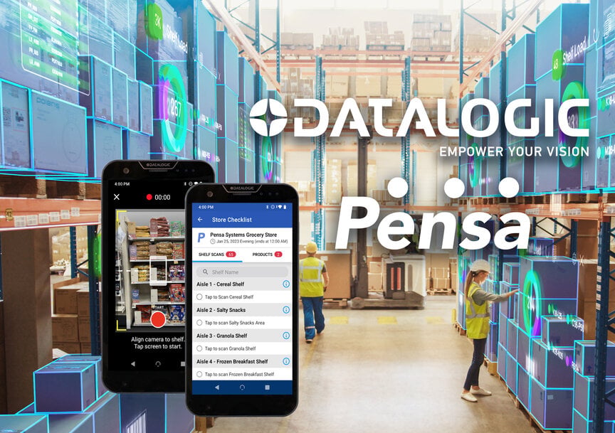 Datalogic and Pensa Systems  bring AI-powered Visual capabilities to Mobile Computers across the Retail Supply Chain 