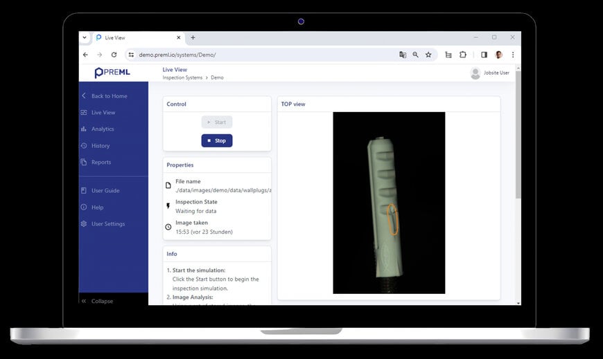 IDS camera technology powers flexible AI-supported visual inspection system