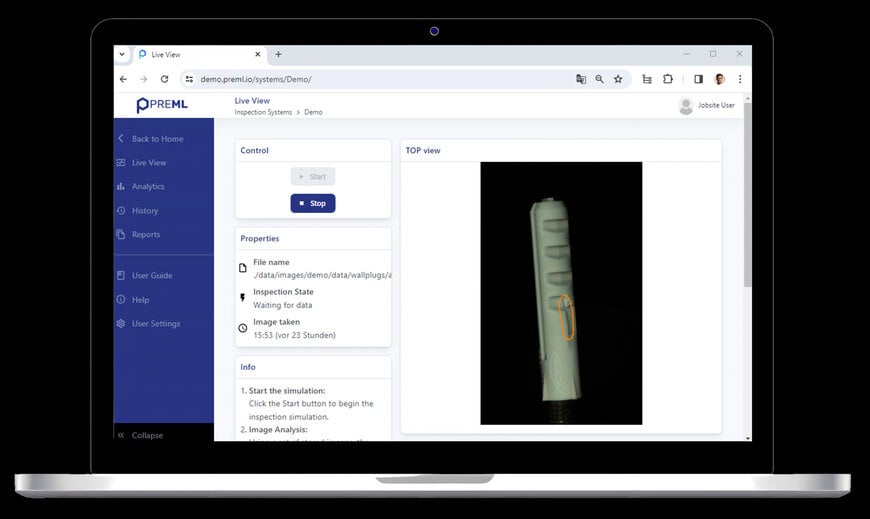 IDS camera technology powers flexible AI-supported visual inspection system