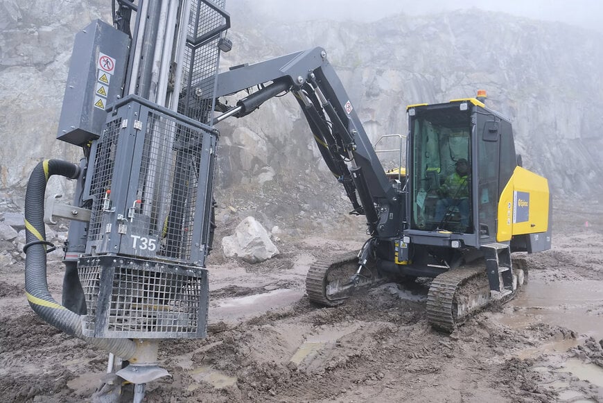 Drill Rig Upgrade Cuts Fuel Use in Granite Quarry
