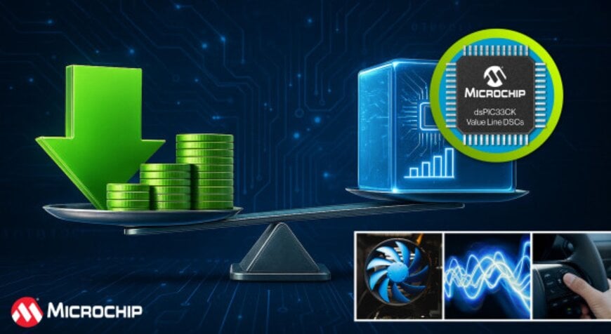 Microchip、コスト最適化されたリアルタイム制御DSCを発表