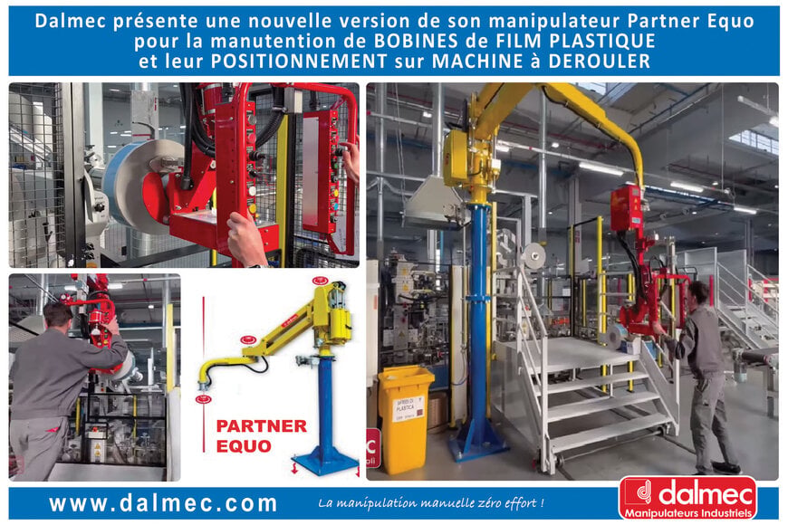Manipulateur pneumatique pour bobines de film plastique