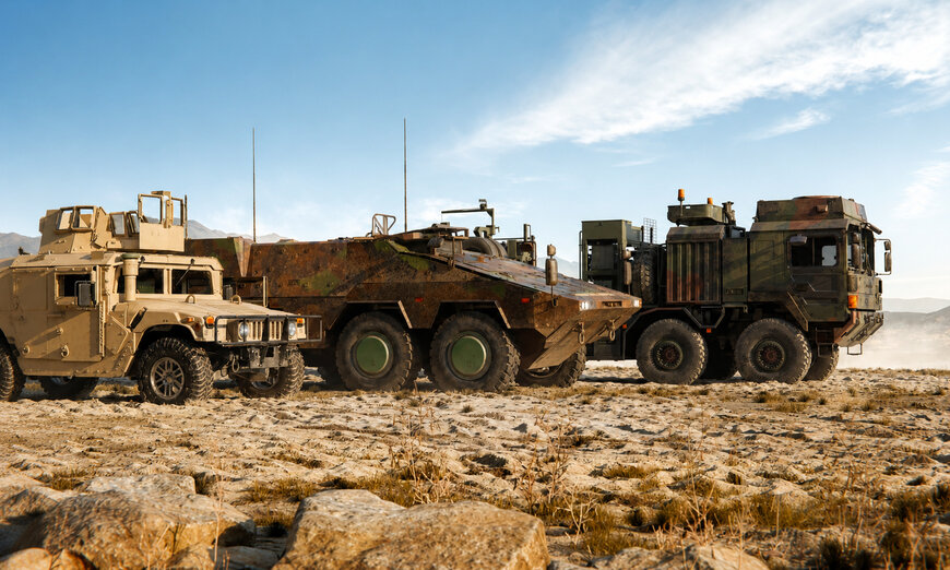 Industrial tire portfolios expand load margins for tactical deployment platforms