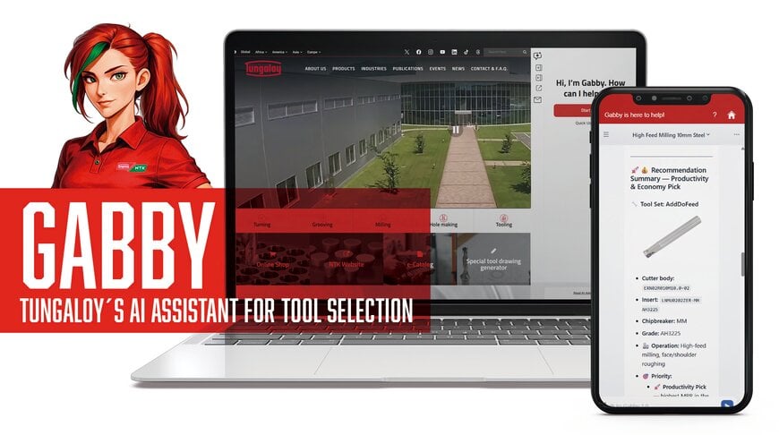 Tungaloy lance Gabby, son assistant IA pour accélérer la sélection d’outils de coupe