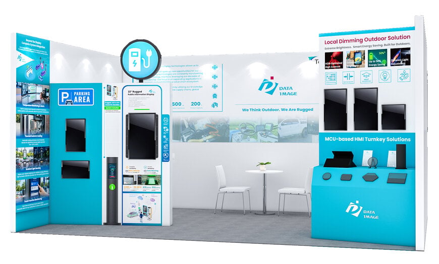 Data Image präsentiert robuste Outdoor-HMI-Displaylösungen für Ladestationen, Smart Parking und Fahrzeug-Instrumentierung