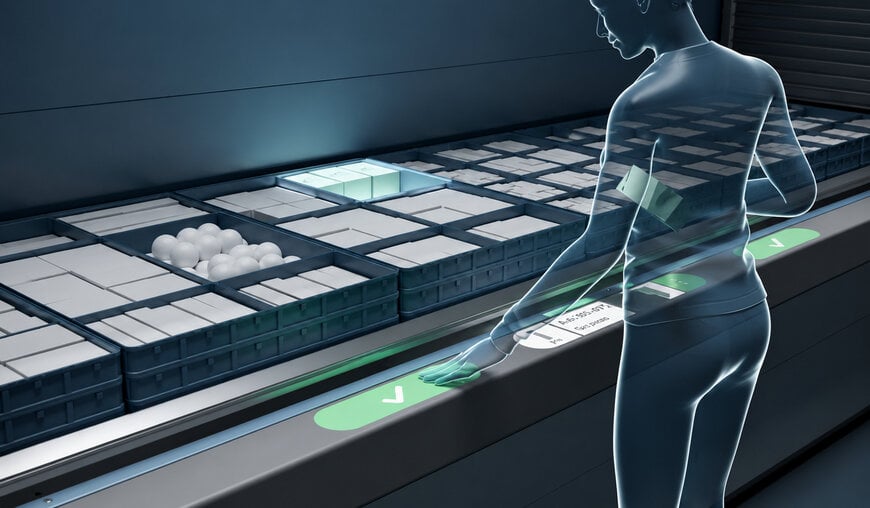Projected user interfaces optimize picking accuracy in vertical lift modules