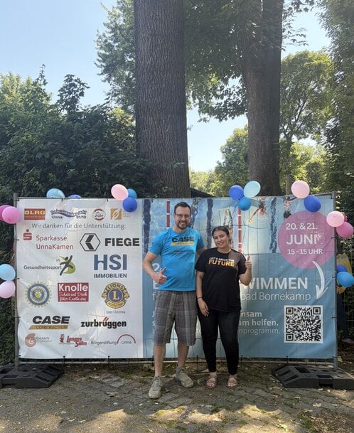 Schwimmen für das Leben: CASE Construction Equipment sponsort Benefiz-Schwimmen in Unna