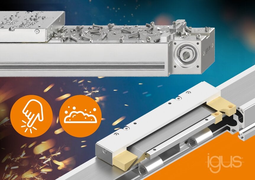 drylin Protect Linear Axes with Integrated Metal Cover