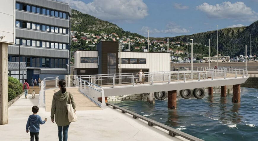Norges lengste gangbro i aluminium &aring;pner i Bergen med resirkulert metall fra Hydro