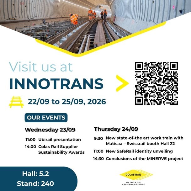 Colas Rail vous donne rendez-vous à Innotrans !