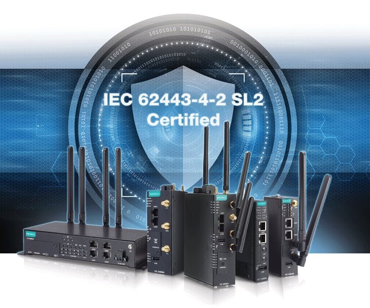 Los ordenadores Arm de nueva generación de Moxa obtienen la certificación IEC 62443-4-2 SL2 para reforzar la seguridad en el edge