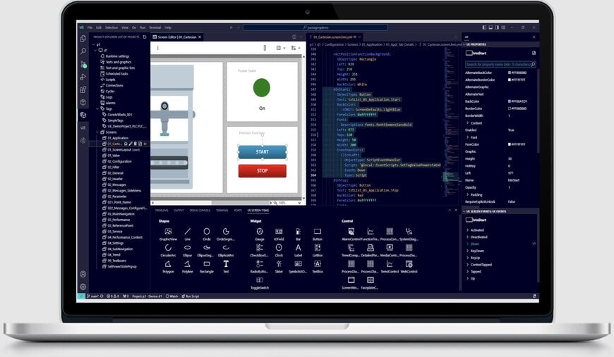 Code-Based Engineering Environment for Industrial Visualization Systems