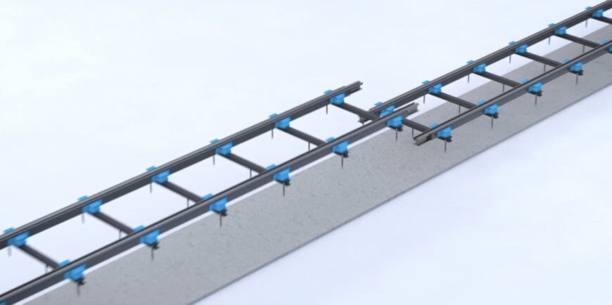 Syst&egrave;me de voie &agrave; rails &agrave; gorge pour l'infrastructure ferroviaire urbaine
