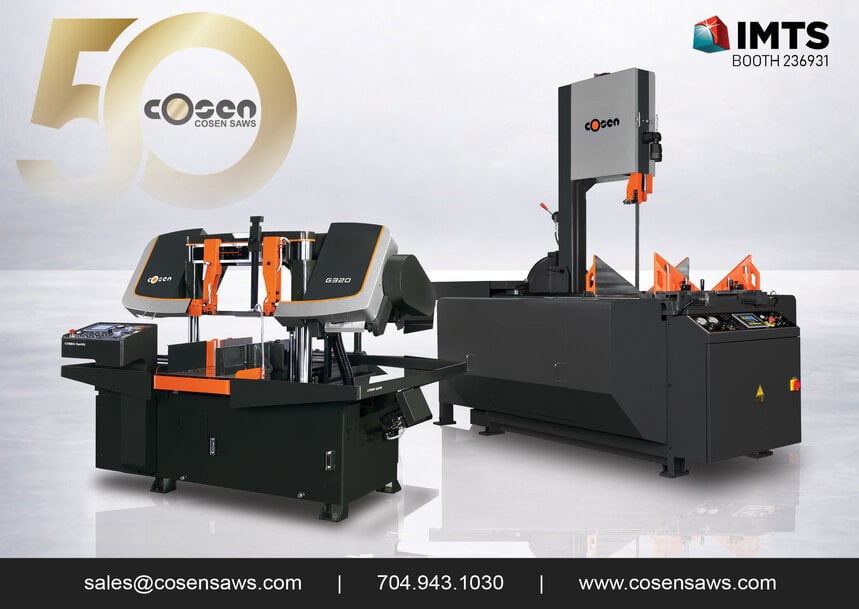 Cosen Saws to Exhibit Solutions at IMTS CHICAGO 2026