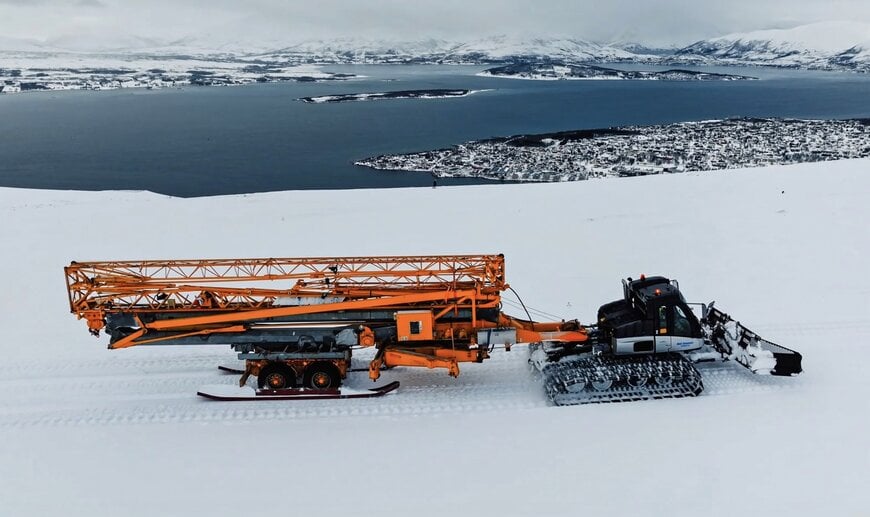 Potain self-erecting crane reaches new heights on Norway mountaintop project