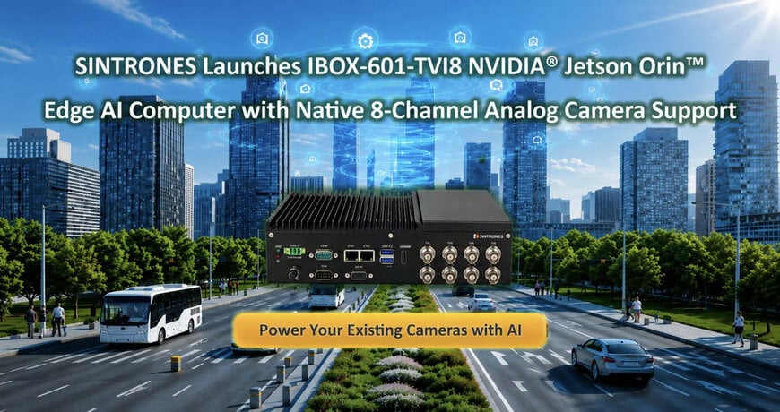 SINTRONES Launches IBOX-601-TVI8 Edge AI Computer with Eight-Channel Camera Support