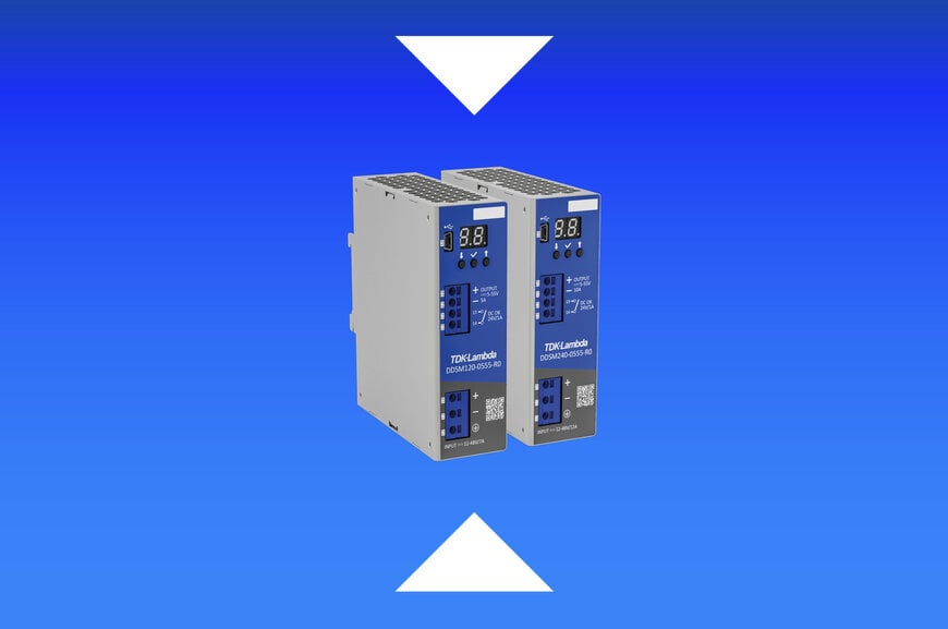 TDK introduceert programmeerbare DC-DC-omvormers voor DIN-rail met 120W 240W uitgangsvermogen
