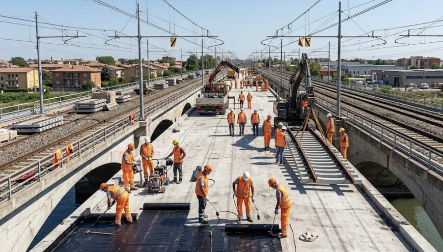 RFI: Impermeabilizzazione del ponte ferroviario a Bologna