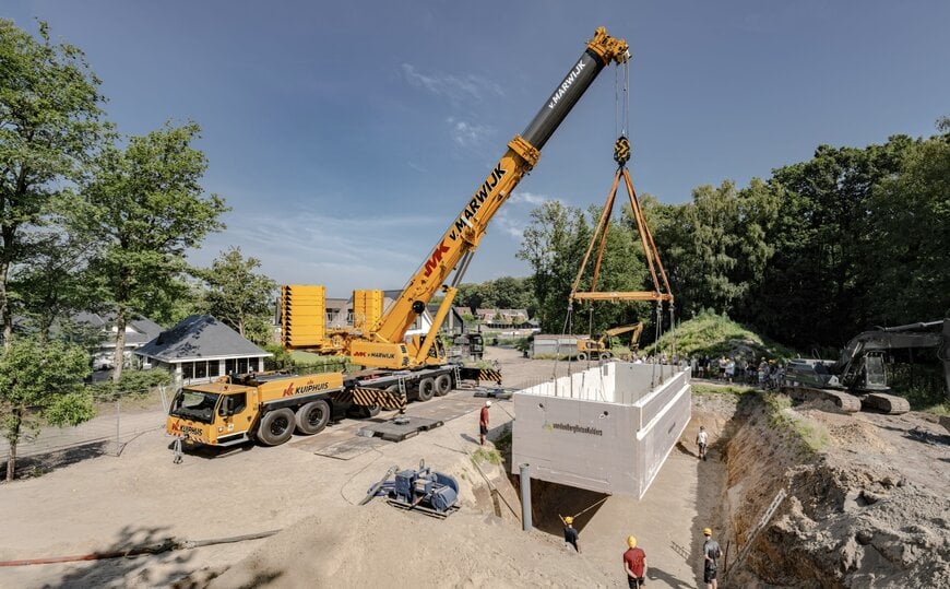Mobile Crane Deployment for High-Precision Precast Concrete Installation