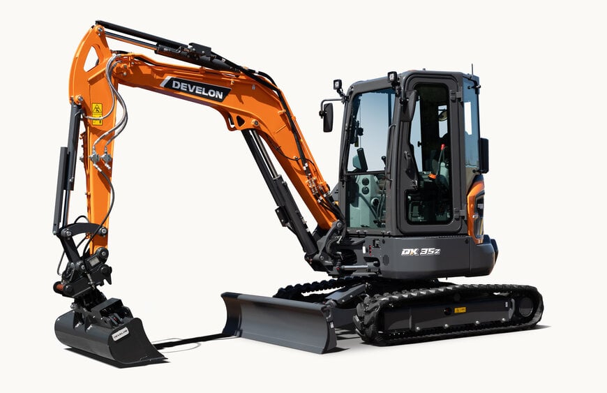 Develon Launches Upgraded DX35Z-7 Mini Excavator