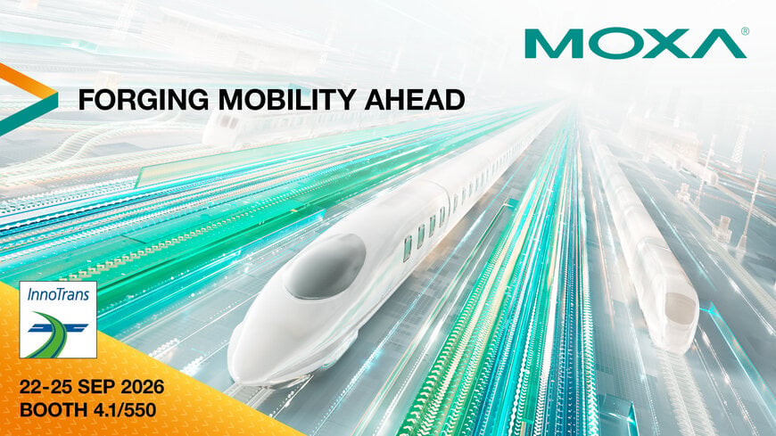 Moxa pr&eacute;sente des solutions durables, s&eacute;curis&eacute;es et dot&eacute;es d'IA pour les r&eacute;seaux ferroviaires modernes