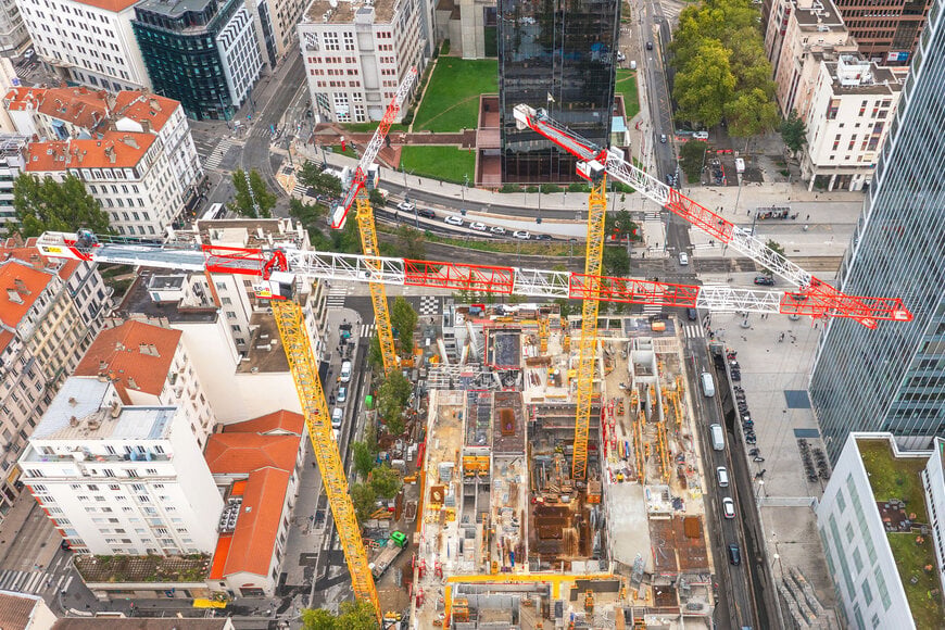 Liebherr tower cranes deliver precision on Lyon's complex Ki project
