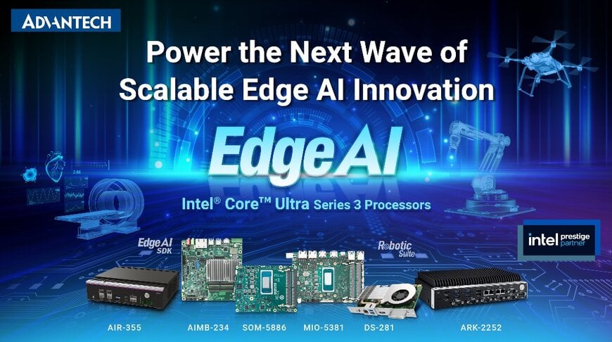 Advantech adopte les processeurs Intel Core Ultra 3