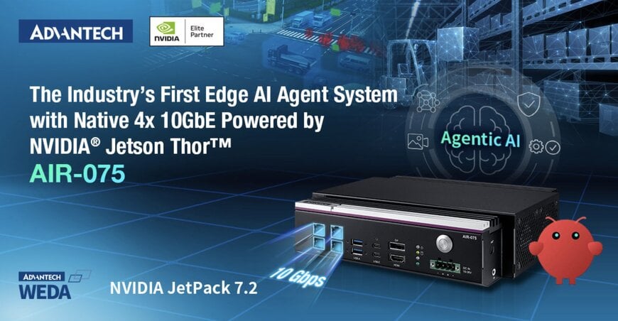 Advantech Launches Industry's First Edge AI Agent System with Native 4x 10GbE