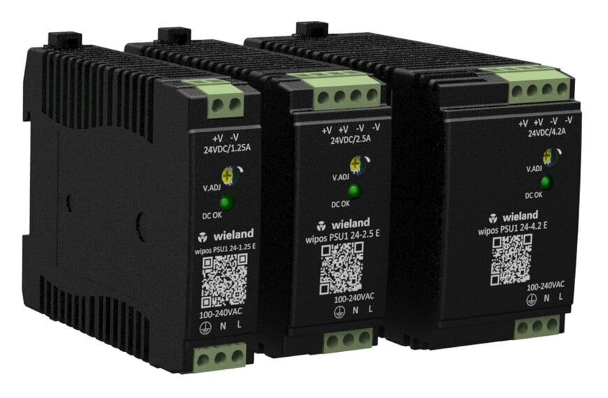 WIELAND ELECTRIC LAUNCHES NEW WIPOS PRO LINE PSU1 ONE-PHASE POWER SUPPLY SERIES