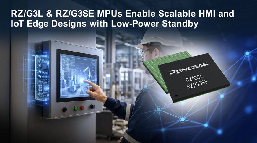 Renesas lance des MPU 64 bits compatibles broche &agrave; broche pour les IHM et l&rsquo;IoT avanc&eacute;s
