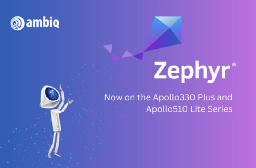 Ambiq、Apollo330 PlusおよびApollo510 Lite SoCへZephyrのサポートを拡張