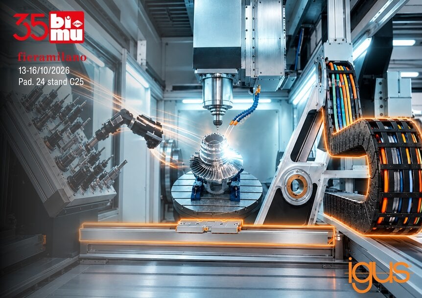 igus espone soluzioni per macchine utensili a BI-MU 2026