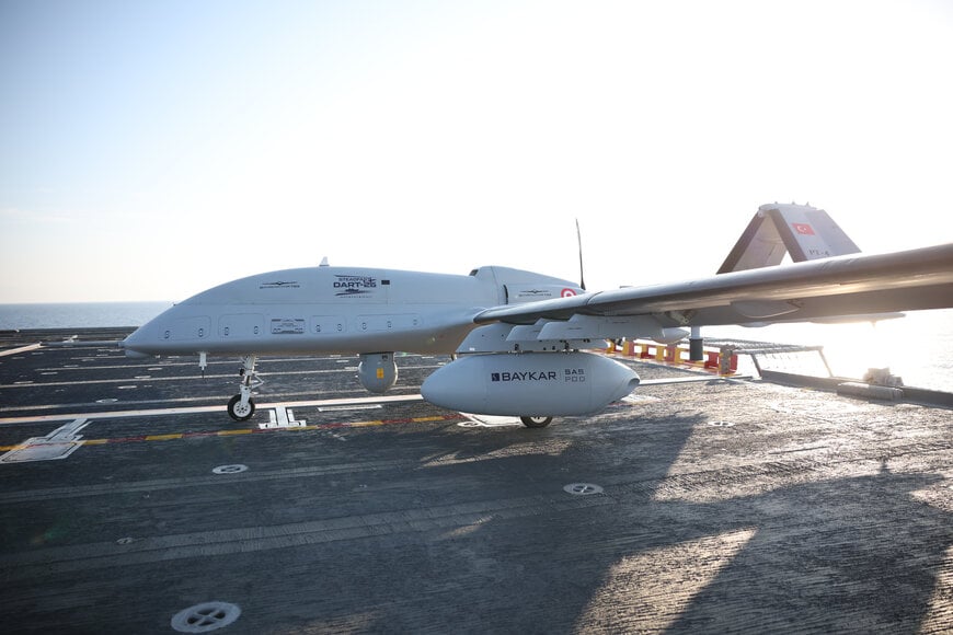 Bayraktar TB3 UCAV Conducts Sonobuoy Test from TCG Anadolu